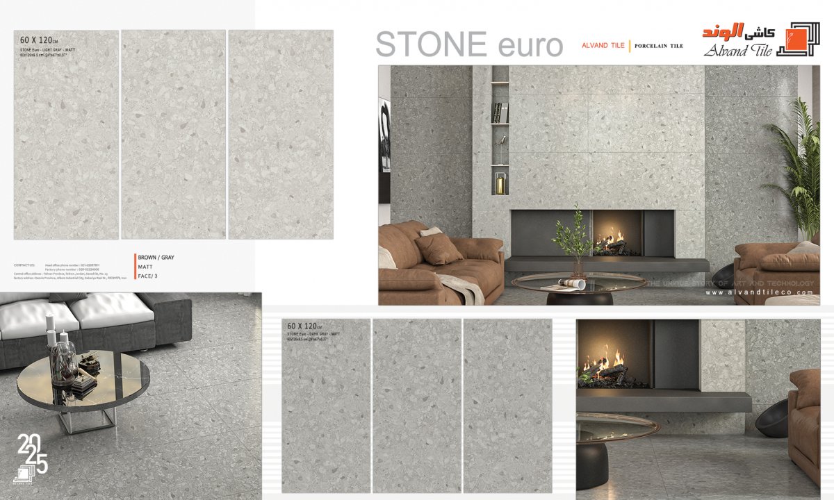 استون یورو طوسی روشن مات 120*60