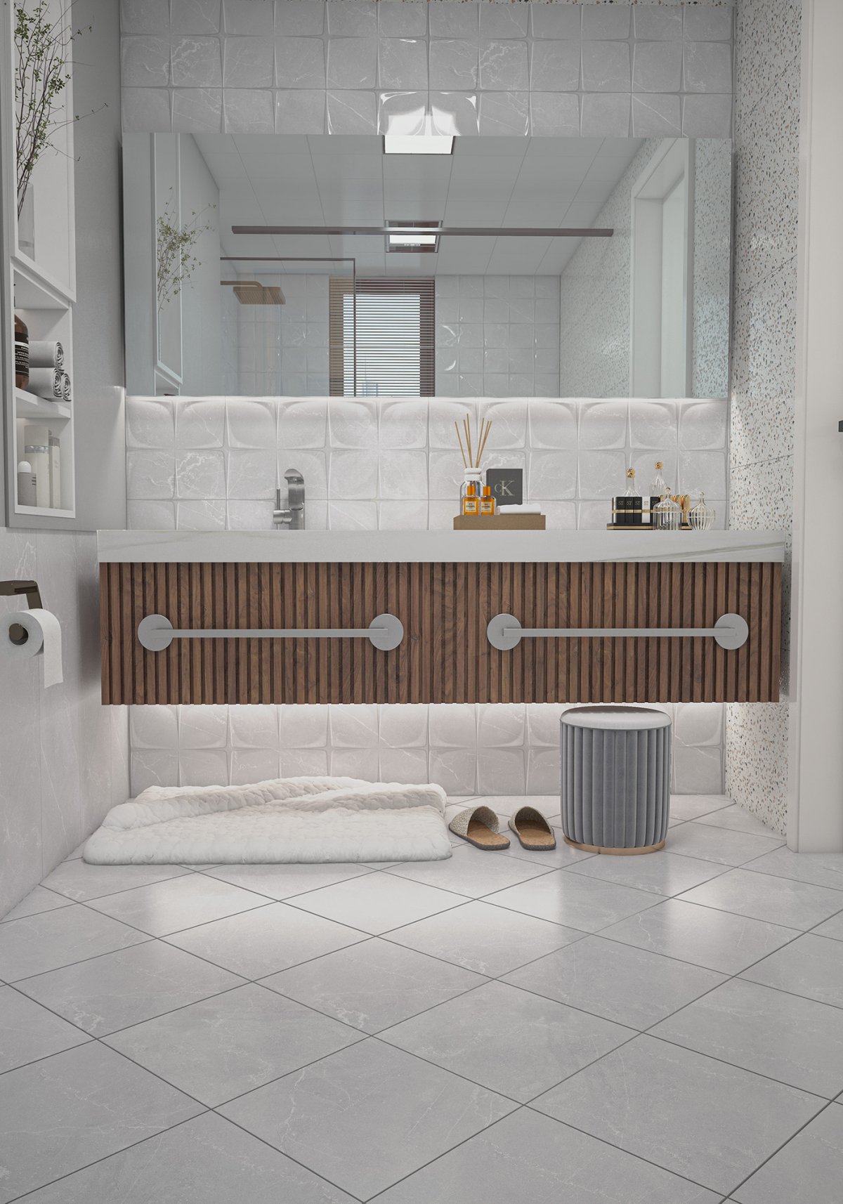 برودی طوسی روشن مات 30*30 